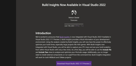 Visual Studio 2022新增“生成见解”工具，可智能分析开发者代码